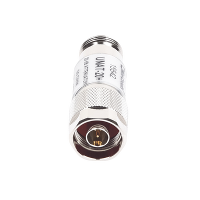 Atenuador en Línea de 20 dB  0.5 W  Conectores N Macho-Hembra  CD-6 GHz.