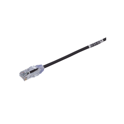 Cable de Parcheo TX6  UTP Cat6  Diámetro Reducido (28AWG)  Color Negro  6in (15.2 cm)
