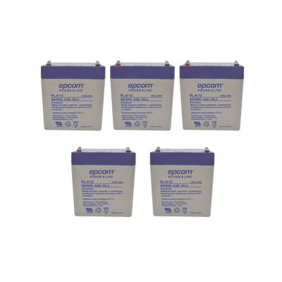Paquete de 5 Baterías PL-5-12  Ahorre $ con este KIT