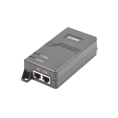 Inyector PoE  IEEE 802.3at  Puertos Gigabit  Hasta 30 W de Salida PoE (Mid-span)