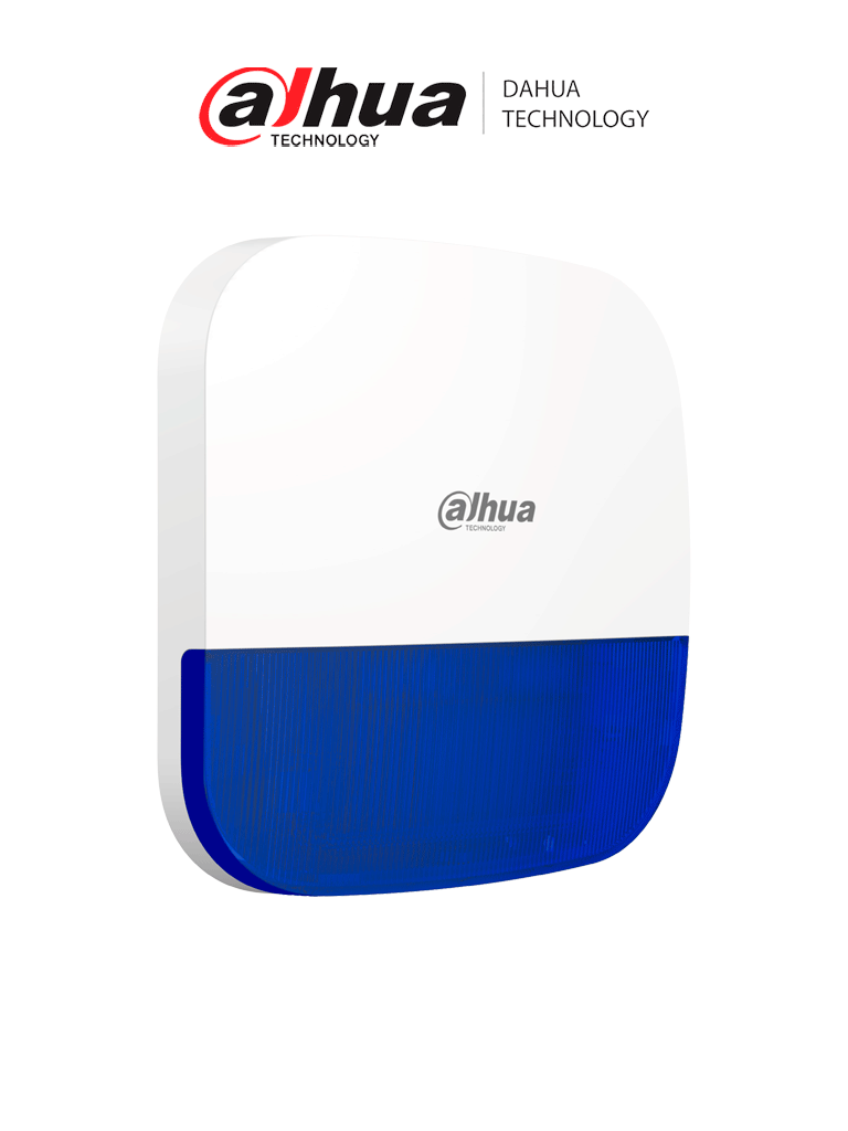 DAHUA DHI-ARA13-W2 - Sirena Inalámbrica para Exterior con Estrobo Azul/ 110dB/ Múltiples sonidos de Alarma/ IP65/ Alarma de Batería Baja/ #AlarmasDahua #AD