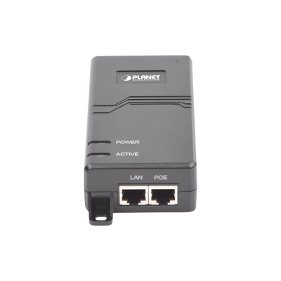 Inyector PoE  IEEE 802.3at  Puertos Gigabit  Hasta 30 W de Salida PoE (Mid-span)