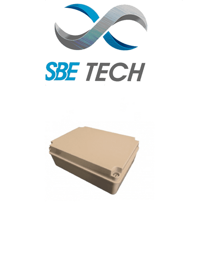 SBE TECH SBE-OP20020013 - Gabinete plástico con cubierta opaca  20 x 20 x 13 cm multiusos con grado de protección IP66  fabricada en material autoextinguible y resistente a la abrasión