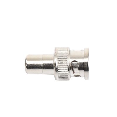 Adaptador en línea para 75 Ohm  de conector BNC macho a RCA hembra en aplicaciones de Audio-Video para cámaras  monitores y DVR´s.