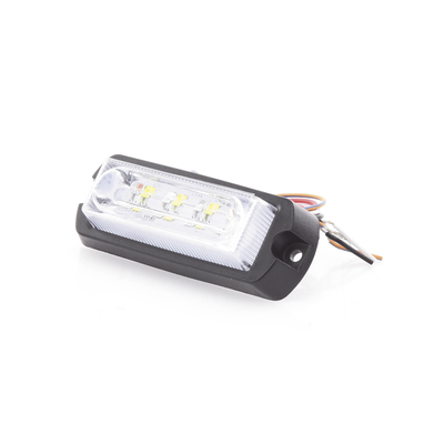Luz Auxiliar Ultra Brillante de 8 LED  color Ámbar / Claro   con mica transparente.