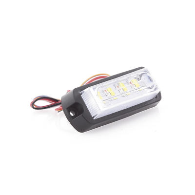 Luz Auxiliar Ultra Brillante de 8 LED  color Ámbar / Claro   con mica transparente.