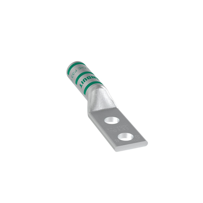 Zapata de compresión LCC2-14A-Q para cal. 2 Awg  Doble barreno para tornillo prisionero de 1/4  Espaciado de orificio 16 mm  1 Pz