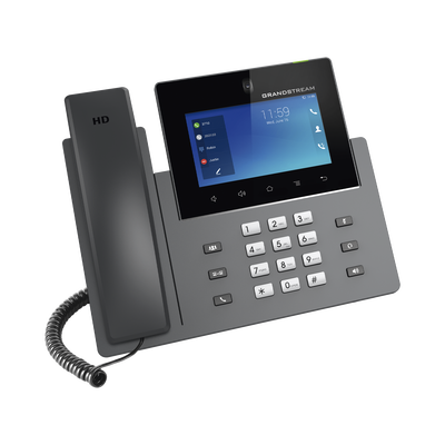 Videoteléfono IP GXV3450 para Android / Pantalla Táctil Capacitiva de 5 Pulgadas 1280 x 720 / Cámara CMOS de 2 Megapíxeles / Wi-Fi 5 y Bluetooth 5.0 / 16 Líneas SIP / PoE/PoE+ / Android 11 / Videoconferencia HD 720p