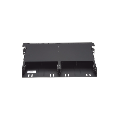 Panel de Distribución de Fibra Óptica con Bandeja Deslizable  Acepta 12 Cassettes HD Flex™ en 6 Espacios  Hasta 144 Fibras  1 UR
