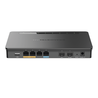 Router Gigabit VPN / Balanceador de cargas / 30 000 sesiones NAT /  4 puertos 10/100/1000 Mbps + 2 puertos SFP (WAN/LAN) / 1 puerto entrada PoE(af/at) / 2 puertos salida PoE (af/at) / Compatible con GWN Cloud.