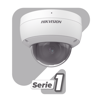 Domo IP 8 Megapixel (4K) / Lente 2.8 mm / 30 mts IR / WDR 120 dB / Exterior IP67 / Microfono Integrado / Antivandalico IK10 / Hik-Connect P2P / H.265+ / PoE / Micro SD