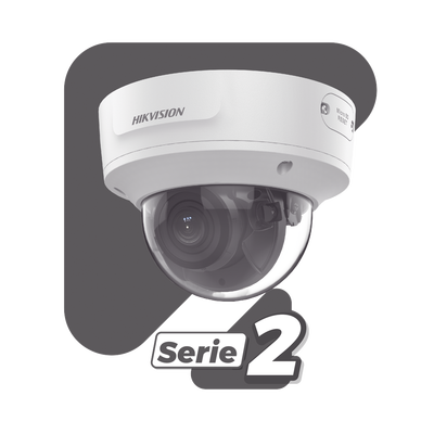 Domo IP 2 Megapixel / Lente 2.8 mm / 30 mts IR EXIR /Exterior IP67 / IK10 / WDR 120 dB / PoE / ACUSENSE (Evita Falsas Alarmas) / Entrada y Salida de Audio y Alarma / MicroSD / ONVIF