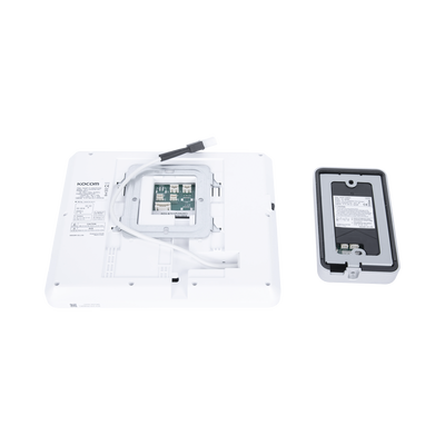 KIT DE VIDEOPORTERO IP COLOR BLANCO / Apertura con app / Súper elegante / Monitor WIFI / soporta 4 monitores y 2 frentes de calle / Alimentacion 110vca