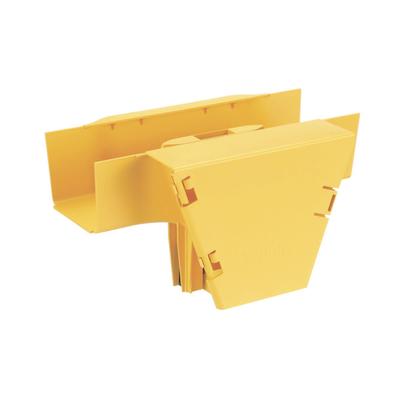 Accesorio en T con Conexión Horizontal y Bajada Vertical a 90º  Para Canaletas FiberRunner™ 4x4  Color Amarillo