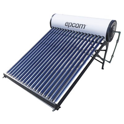 Bóiler Solar de 180L  Baja Presión con 18 Tubos de Vacío de Mayor Resistencia y Termotanque Inoxidable de Grado Alimenticio 180 L Resistentes a Granizo de Hasta 25 mm/ l  Incluye Anodo de Magnesio