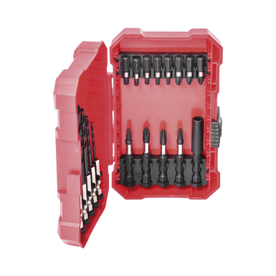 Juego de 18 Puntas y Brocas para Taladro  con Entrada Hexagonal de 1/4"  Incluye Estuche.