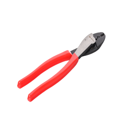 Pinza de 9.5" para cortar y crimpar ( ponchar )  terminales Aislados y No aislados