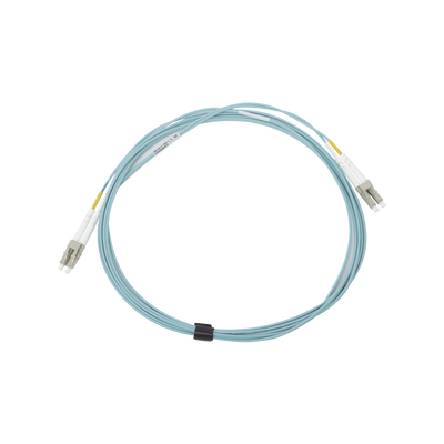 Jumper de Fibra Óptica Multimodo 50/125 XGLO OM3  LC-LC Duplex  OFNR  Color Aqua  5 Metros
