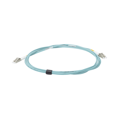 Jumper de Fibra Óptica Multimodo 50/125 XGLO OM3  LC-LC Duplex  OFNR  Color Aqua  5 Metros