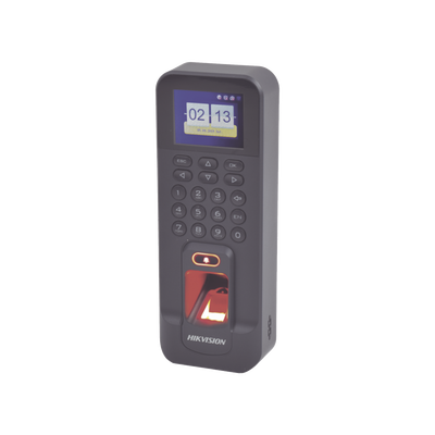 Biométrico WiFi de Acceso y Asistencia Compatible con APP Hik-Connect (P2P) / Soporta Biometrico Esclavo RS-485 / Lectura de Huella y Tarjetas EM / TCP/IP / 150 000 Eventos / Relevador para Chapa y Reportes de Asistencia