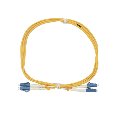 Jumper de Fibra Óptica Duplex  Monomodo  con Conectores LC/UPC-LC/UPC  2 metros