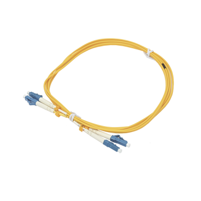 Jumper de Fibra Óptica Duplex  Monomodo  con Conectores LC/UPC-LC/UPC  2 metros