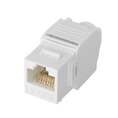 Módulo Jack Keystone Cat6 (toolless)  con terminación en ángulo 180 º Color Blanco  Compatible con Faceplate y Patchpanel Linkedpro