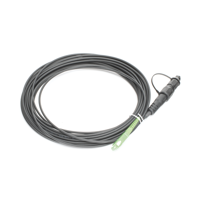 Jumper de Fibra Óptica  conector SC/APC - conexión a caja FDP460  redondo  10 metros  forro 3 mm  G657A2  negro