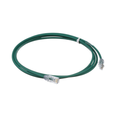 Cable de Parcheo UTP Cat6A  CM/LSZH  Diámetro Reducido (28AWG)  Color Verde  5ft