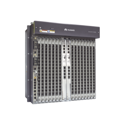 OLT GPON Carrier Class con 1 tarjeta de 16 puertos GPON  15 ranuras  2 Fuentes de alimentación DC  11 UR