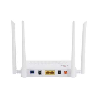 ONU Dual G/EPON con Wi-Fi AC de doble banda  1 puerto SC/UPC + 2 puertos LAN Gigabit + 1 puerto FXS