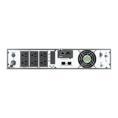 UPS SmartZone de 2000 VA/2000 W  Online Doble Conversión  Entrada 120 Vca NEMA 5-20P  Onda Senoidal Pura  2 UR  Con 6 Tomas NEMA 5-20R  Incluye Tarjeta de Red y Kit de Rieles