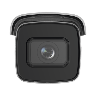 Bala IP 8 Megapixel (4K) / Lente Mot. 2.7 a 13.5 mm / 60 mts IR EXIR / Exterior IP66 / IK10 / DARKFIGHTER / Audio y Alarma I/O / PoE+ / ONVIF / Micro SD / 4 Analíticos: AcuSense  Deteccion Facial  Conteo de Personas por Cruce y Zona