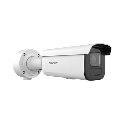 Bala IP 6 Megapixel / Lente Mot. 2.7 a 13.5 mm / 60 mts IR EXIR / Exterior IP67 / IK10 / DARKFIGHTER / PoE+ / Micro SD / Audio y Alarmas I/O / 4 Analíticos: AcuSense  Deteccion Facial  Conteo de Personas por Cruce y Zona
