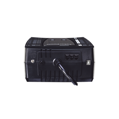 UPS de 900 VA/480 W  Topología Línea Interactiva  Entrada 120 Vca NEMA 5-15P  Tipo Gabinete Compacto  Con 12 Tomas NEMA 5-15R