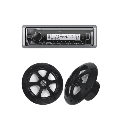 Kit de estéreo con Bluetooth KMR-M332BT | más Par de bocinas KFC-1613MRB