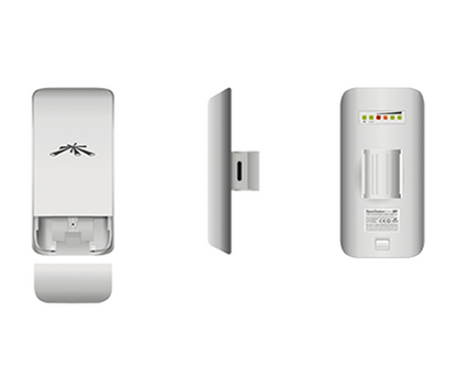 UBIQUITI NANOSTATION LOCOM5 - Radio Airmax 5.8GHz para exteriores con antena integrada tipo panel de 13 dBi  MIMO  potencia de 23 dBm y rendimiento de hasta 150 Mbps.