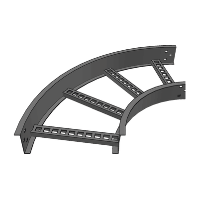 Curva Horizontal de Aluminio de 90° Perfil Z / Peralte 3 1/4" / Ancho 12" / Radio 8" / Incluye Tornillería (CHC90EZ314R8X12AK)