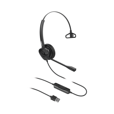 Diadema monoaural con tecnología antishock para teléfonos IP FANVIL con interfaz USB con micrófono de cancelación de ruido  larga durabilidad
