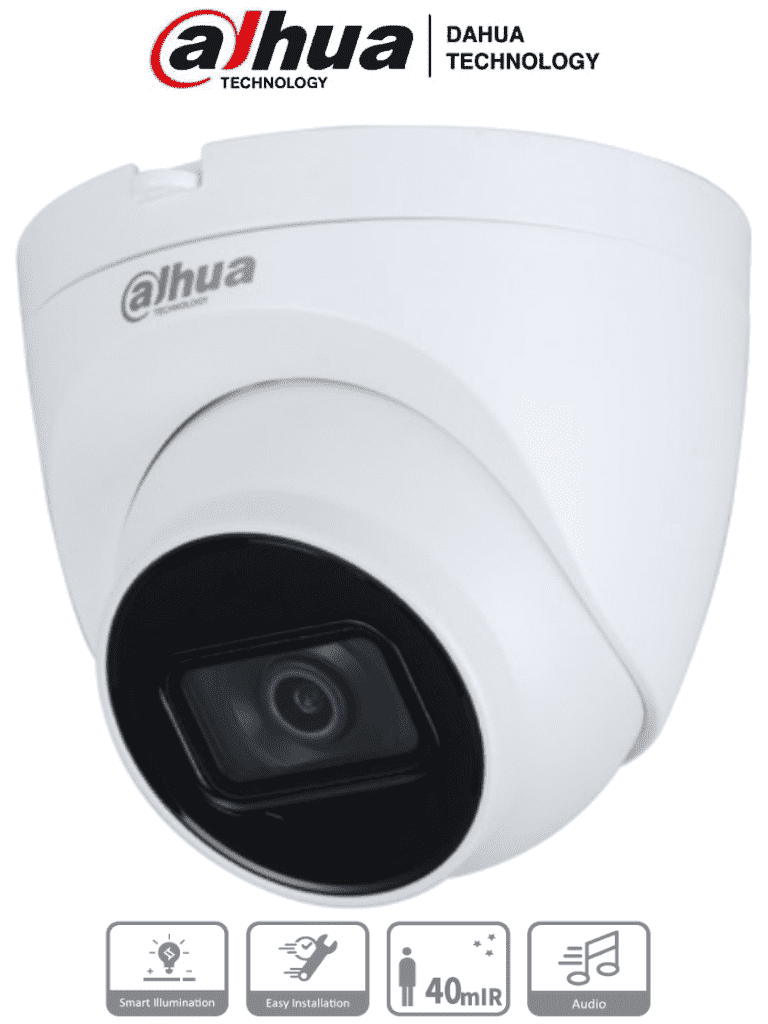 DAHUA HAC-HDW1200TQ-A - Cámara Domo de 2 Megapíxeles/ 1080p/ Lente de 2.8mm/ 102 Grados de Apertura/ Super Adapt/ IR de 40 Metros/ Microfono Integrado/ Instalación Rapida/ IP67/ DWDR/ #LoNuevo