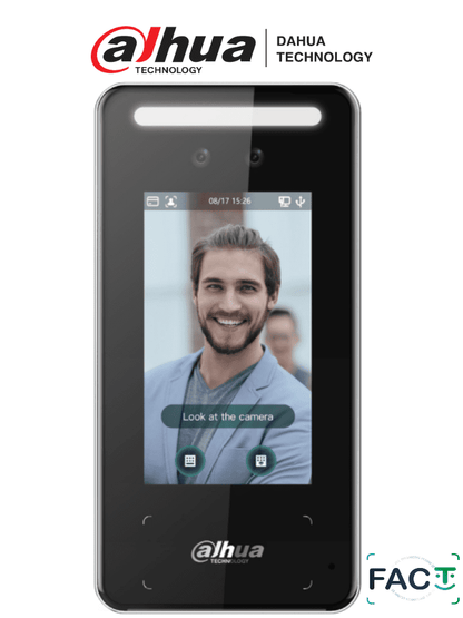DAHUA ASI6213J-MW - Control de Acceso para Exterior con Reconocimiento Facial/ Pantalla de 4.3 Pulgadas/ Cámara de 2MP y Luz Blanca/ 6 000 Rostros/ 6 000 Password y Tarjetas Mifare/ Comunicación TCP/IP/