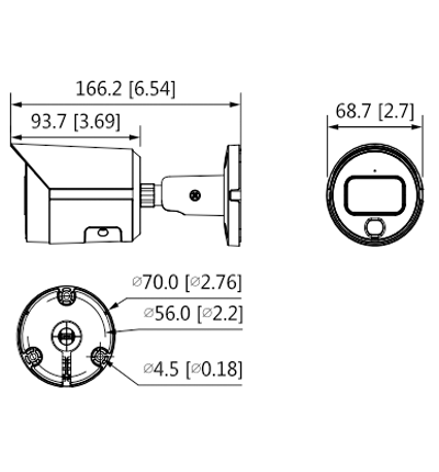 DAHUA IPC-HFW2239S-SA-LED-28 - Camara Bullet IP de 2 Megapixeles/ Full Color/ Lente de 2.8 mm/ Microfono Integrado/ 107 Grados de Apertura/ H.265+/ Leds para 30 Mts/ Metalica/ WDR Real/ Ranura para MicroSD/ IP67/ PoE/  #VERANO