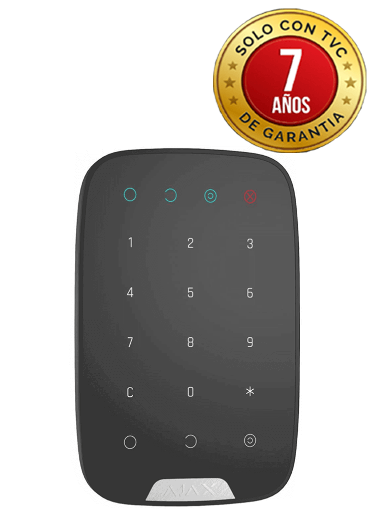 AJAX KeypadB - Teclado táctil inalámbrico con soporte de pared. Color Negro