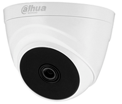 DAHUA  HAC-T1A21-28 - Cámara Domo con resolución 1080p  lente de 2.8 mm y ángulo de visión de 103°  Smart IR de 20 m para mejor visión nocturna  ideal para interiores. Compatible con los formatos CVI  TVI  AHD y CVBS. #PreciosHot