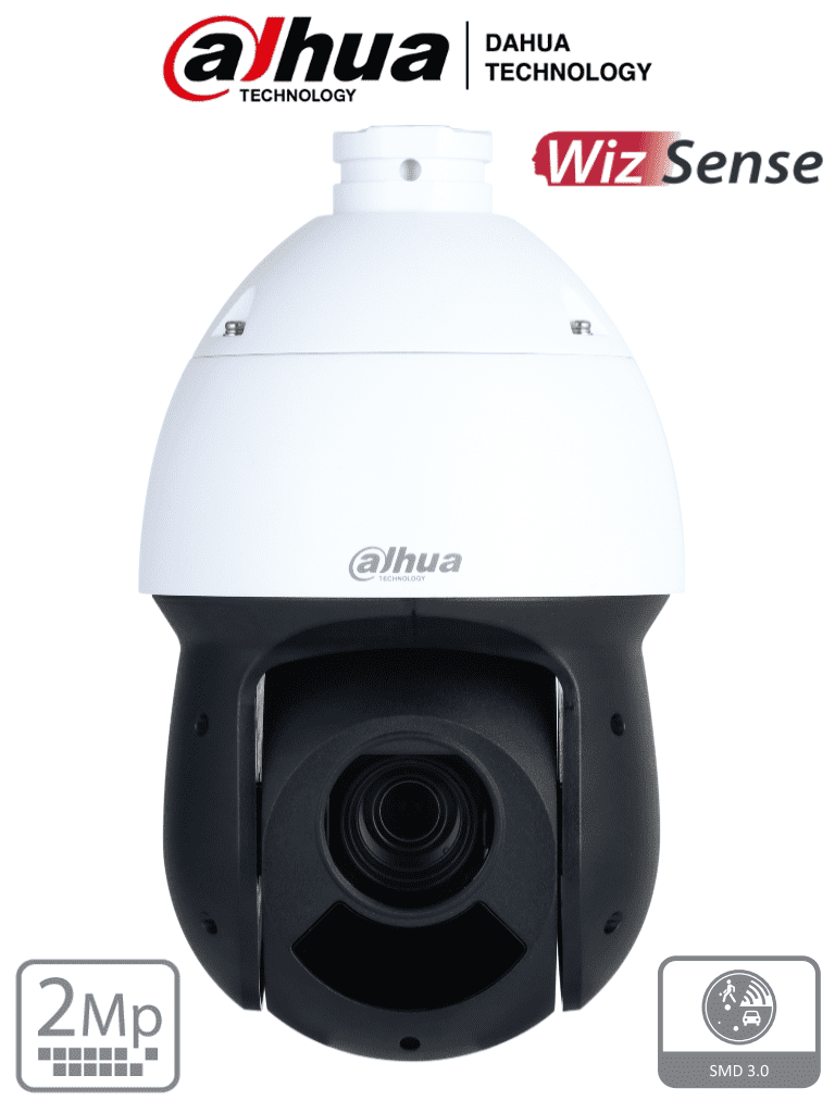 DAHUA SD49216DB-HNY - Camara IP PTZ de 2 Megapixeles/ 16x de Zoom Optico/ 100 Metros de IR/ WizSense con SMD Plus/ Detección de Rostros Hasta 8 Rostros al Mismo Tiempo/ Protección Perimetral/  H.265/  WDR Real de 120 dB/ Ranura para MicroSD/