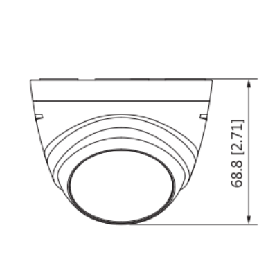 DAHUA HAC-T1A51N-0280B-S2 - Cámara Domo de 5MP con lente de 2.8mm y ángulo de 106°. Ofrece visión nocturna IR hasta 20m  ideal para interiores. Compatible con HDCVI  AHD  TVI y CVBS #HDCVI9.0 #5MP