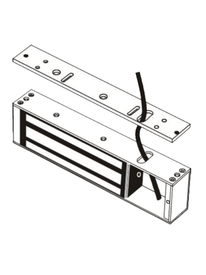 E941SB600PQ - Cerradura Electromagnética de 600 lb / Sensor de adherencia / LED de estado / Voltaje Dual 12/24 VDC / Homologada UL