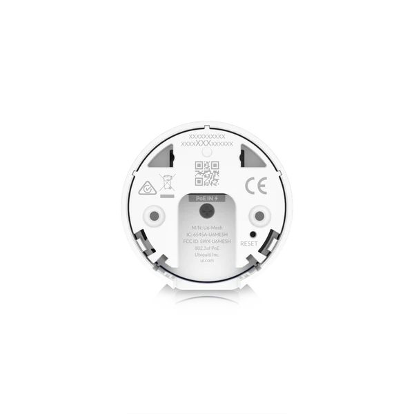 UBIQUITI U6-MESH - Punto de acceso WiFi 6 PRO  MU-MIMO 4x4 dual band 802.11ax para interior y exterior  con velocidad de hasta 4.8Gbps en 5GHz  tecnología Mesh  sin Zonas Muertas Wifi  300 clientes IPX5  Portal  (Montaje Poste Incluido)