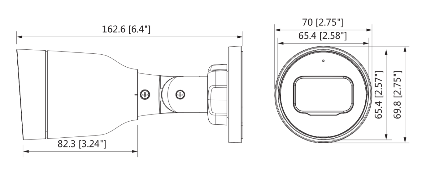 DAHUA IPC-HFW1230S1-S4 - Camara IP Bullet 2 MP con compresión H.265+  lente de 2.8 mm con ángulo de 104°  alcance IR de 30 m  protección IP67  compatible con PoE  DWDR  HLC. Ideal para videovigilancia. #TopDahua