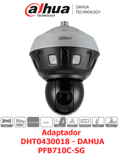 DAHUA PSDW81642ML-A360-D237 - Cámara IP Panorámica 360° Resolución de 8 x 2 MP + PTZ de 4 MP de 40x/ Lente 5 mm/  ? 360/ IR 400 mts/ IA WizMind/ Detección de Movimiento Inteligente/ Auto Seguimiento de objetivos/ Starlight/ WDR/ H.265+/ IP66/ E&S Al